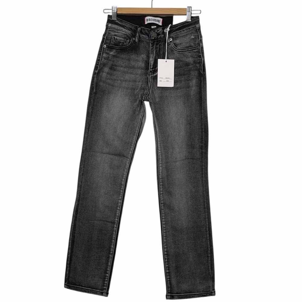Disclosure Denim Jeans slim straight leg jeans in a grey‎ wash.